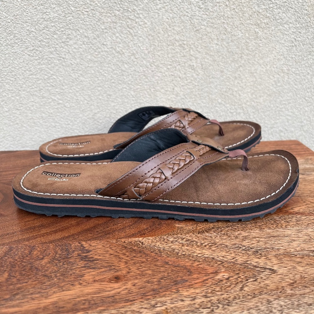 Clarks Fenner Nerice Comfort Flip Flop Sandals Brown Womens 10 M